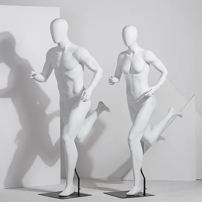 Full Body Golden Chrome Female Mannequin With Egg Head