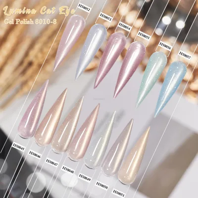 OEM/ODM 100-Color HEMA&TPO FREE Lumina Cat Eye Gel Polish Non-Toxic Long-Lasting Eco-Friendly Vegan Glitter TPO-free 15ml Bottle