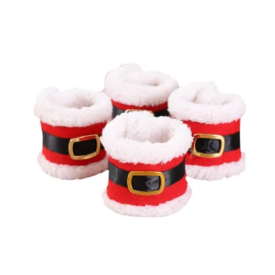 Santa Claus Napkin Circle Non-woven Santa Claus Napkin Set Christmas Decorations Hotel Napkin Buckle