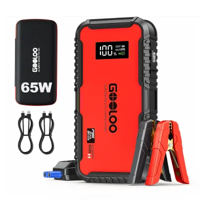 GOOLOO GT3000 3000 Amp High Power 12V Vehicle Jump Starter Automotive Booster Kits With Power Banks Digital Display LED Light