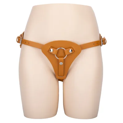Women's Wearable Soft Leather Pants with Silicone Base Adult Sex Toy Artificial Dildo for Gay Lesbian Dildo Masturbation