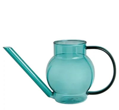 Custom Made Hand Made Vintage Style Glass Colored Mini Glass Watering Can
