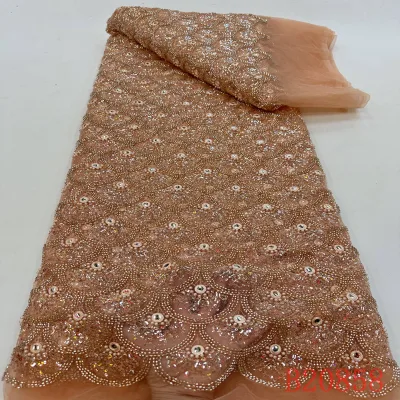 Luxury Gold Guipure Cord Lace African Lace Fabric for Wedding Tulle Mesh African Evening Party Lace Fabric