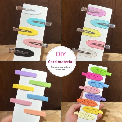 Women's Traceless Plastic Carton Hair Clips Cream Glue DIY Materials Creative Paste Hairdressing Makeup Duckbill Wholesale Ages