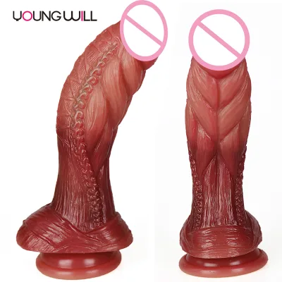 Best Selling Realistic Dildo With Dual Density Silicone and Curved Tip for G Spot Stimulation Waterproof and Rechargeable Dildo