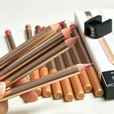 Precision Lip Liner Pencil-Maroon Waterproof Smudge-Proof Lasting Creamy Mineral Formula Sharpenable Wood Tip