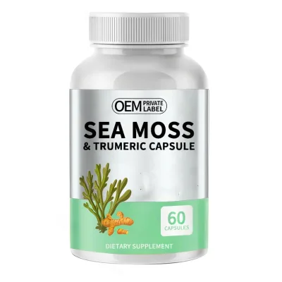 Sea Moss & Turmeric Extract, Sea Moss & Turmeric Supplement, Immune Support Sea Moss & Turmeric Capsules