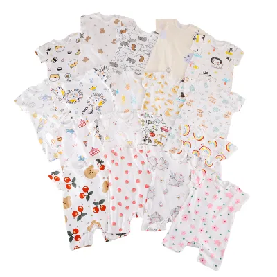 Customized Design by the Manufacturer; Soft Cotton Onesie for Newborns; Sleeveless Summer Outfit for Babies.