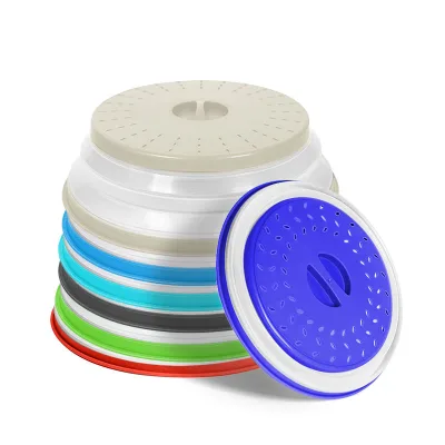 Plastic Collapsible Microwave Splatter Guard Lid Plate Oven Dust Cover