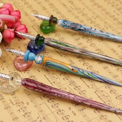Delicate Murano Glass Pen With Metal Nib