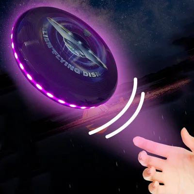 Rechargeable LED Flying Disc Bright Glowing Flying Disc for Nighttime Activities
