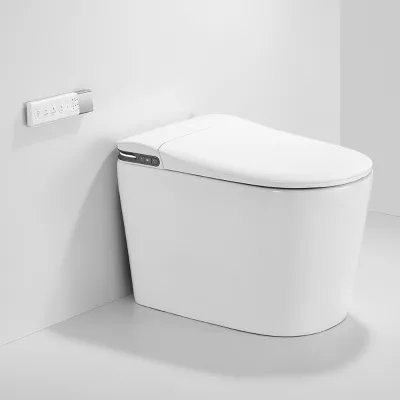 Luxury One Piece Waterproof Sensor Heated Seat Energy Saving Dual Flush Self Cleaning LED Display Intelligent Toilet WC