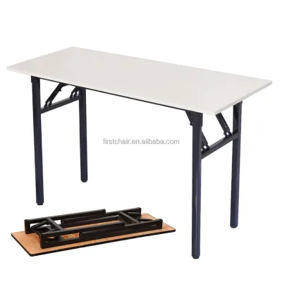 Hotel Furniture Durable Customized Dining PVC Melamine HPL Top Plywood Rectangular Outdoor Picnic Party Events Folding Table