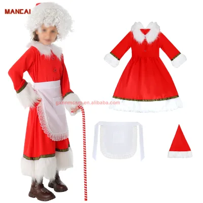 Christmas Santa Dress Children's Performance Costumes Elf Funny Cosplay Christmas Santa Claus Costume for Girls