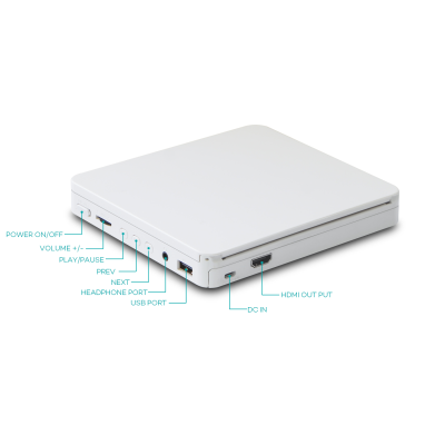 KCR Mini DVD Player for Smart TV, All Region USB DVD Player with Remote, CD Player for Home Entertainment