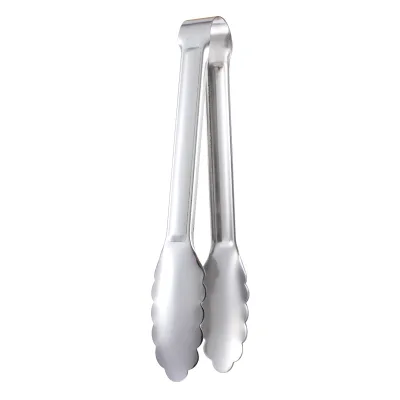 Stainless Steel Tongs 9 and 12 Clipe De Pao Kitchen Cooking Tongs Metal Serving Salad Tongs for Cooking BBQ Outdoor Picnic