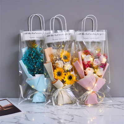 Christmas Valentine Gift for Girlfriend Roses Sunflowers Bouquet Full of Dried Flowers Gift