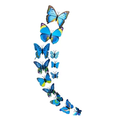 Home Decoration 3D PVC Wall Sticker Butterfly Decal for Thanksgiving and Valentine's Day