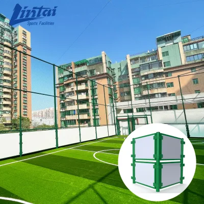 Zinc Alloy Sandwich Panel Fence System Hot Galvanized Steel Tube Custom Color Size Logo Multi-Sport Court Enclosure