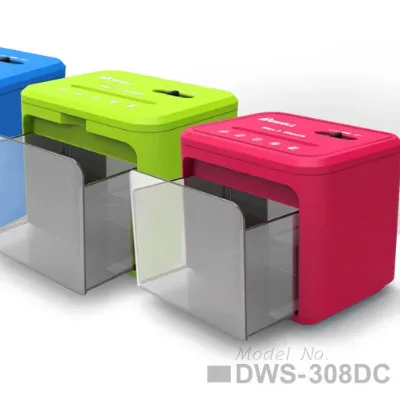 Dowell 308DC Electric Mini Desktop Home Office Paper Shredder with Detachable Bin for Personal Documents
