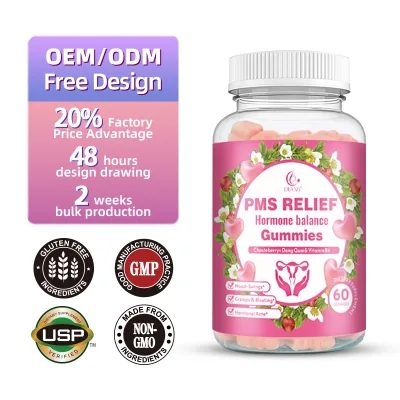 DUOZI Women's PMS & Menstrual Support Gummies-Hormone Health Beauty Supplements for Adult Use