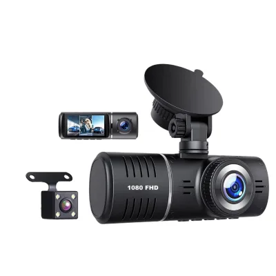 Professional 3 Channel 2.45 Inch HD 1080p Dashcam Front and Rear 3 Lens Car DVR Recorder Driving Car Camera with Wifi