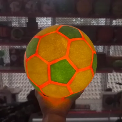 Custom Patent Glowing Felt Soccer Signature Soccer Ball with RGB LED Lights Rechargeable Luminous Training Ball for Club Gift