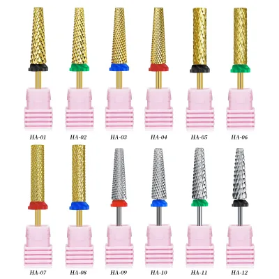 Premium Tungsten Carbide Nail Drill Bits Set - Super Long Tapered/Cylindrical/Large Barrel | Diamond/Steel Tips for Acrylic