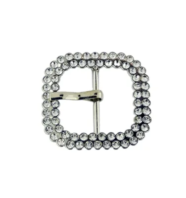 Fancy square Shape Diamonds Metal Pin Buckles for Ladies Shoe