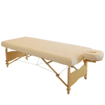 Cream White 100% Waterproof Oilproof Massage Table with Hole Thick Washable Beauty Duvet Cover