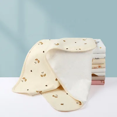 Baby Waterproof Muslin Urine Pad Washable Changing Diaper Mat for Newborns
