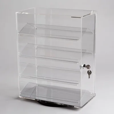 Hot Selling Acrylic Knife Display Stand Custom Clear Knife Display case Rotating Acrylic Knife Display case