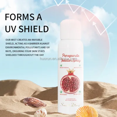 Organic Herbal Solar Natural Private Label Face Skin Care Whitening and Sunscreen Spray