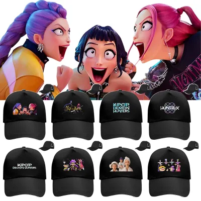 Kpop Demon Hunters Cute and Fun logo Velcro Adjustable Baseball Cap Breathable Mesh Baseball Cap Children's Cap