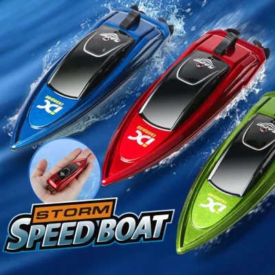 Hot Selling Mini High Speed RC Boat 2.4G Radio Remote Dual Motor  Waterproof Ship Water Toy with Light