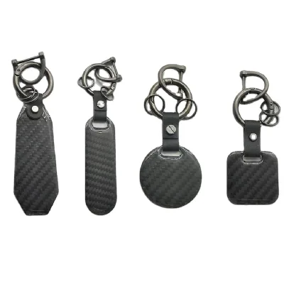 Manufacturer Wholesale High Quality Luxury Custom Car Brand Key Design Logo Key Chains Carbon Fiber Keychain