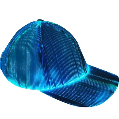 Led Fiber Optic Cap LED Hat with 7 Colors Luminous Glowing Hip Hop Baseball Cap USB Charging Light up Hats