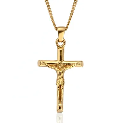 Christian Faith Cross Men's Necklace Men's Stainless Steel Cross Crucifix Bible Prayer Pendant Necklace