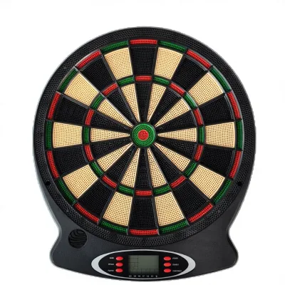 PENPEN 13.5 Inch Large Durable PP Material Electronic Dartboard Set 6 Darts-Voice Scoring LED Display Training for Adults Kids