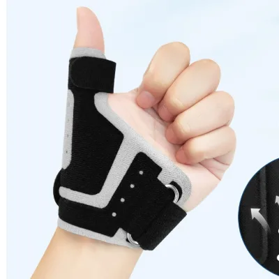 ANGTE Medical Hand Thumb Spica Brace Stabilizer Carpal Tunnel Wrist Splint for Arthritis Tendonitis Black Nylon/Polyester