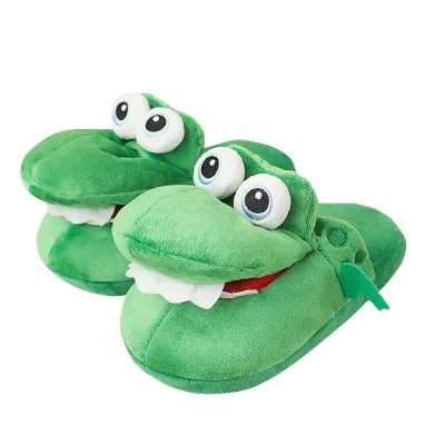 Hot Sale Crocodile Shaped Stuffed Animal Slippers Cute Household Decoration Moves Soft for Winter Kids