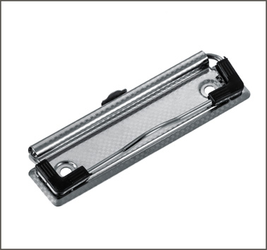 Hot Sale 100mm X 30mm Nickel Plated Metal Menu Clip Black Rubber Corner Rivet Hole Environmental Electroplating Clamp for Menu