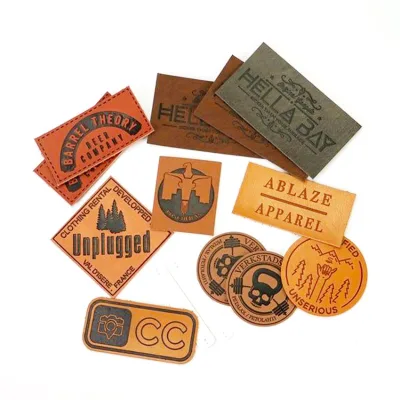 Manufacturer Branded logo Custom Embossed Leather Patch for Bag