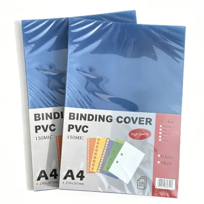Factory Wholesale A4 PVC Binding Covers High Quality 150mic Durable & Tear Resistant for Binding