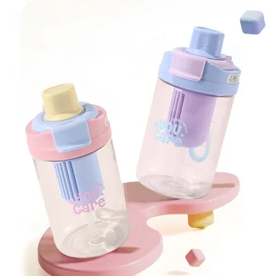 Portable Minimalist Plastic Drinkware New Outdoor Sports Straw Cup for Students and Women Stylish Hand-Carry Water Cup