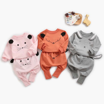 Promotion Cute Long Sleeve Boy's Clothing Sets New Born Baby Girl Toddler Clothes