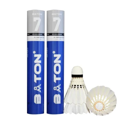 Custom Badminton Shuttlecocks Third Grade Water Duck Stable Flight High Durability 2 Layers Cork Indoor Outdoor Club Use