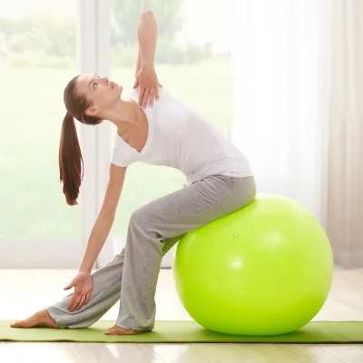 Wholesale Customized Logo Eco-friendly PVC Antiexplosion Yoga Ball 65cm Custom Fitness Sport Accessories