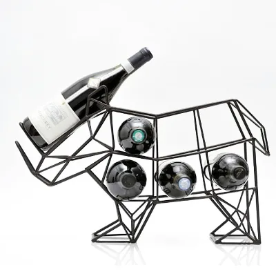 Rose Gold Metal Wine Holder Wine Rack