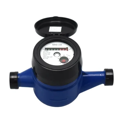 Vertical Brass Cased Volumetric Water Meter DN15 R200 High Precision IP68 Protection Install Cold Water Meter Household Tap